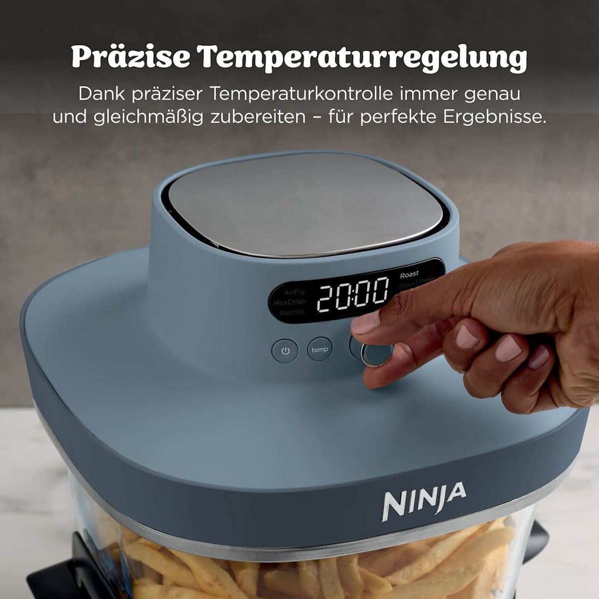 Ninja CRISPi PRO AS101EUCY Friggitrice ad Aria in Vetro 5,7 L