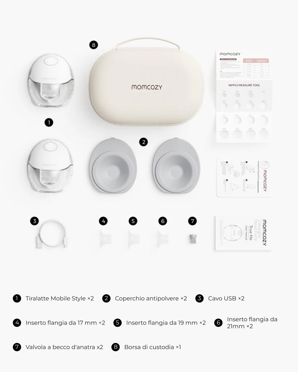 Momcozy Mobile Style™ M6 Tiralatte Sottile a Mani Libere