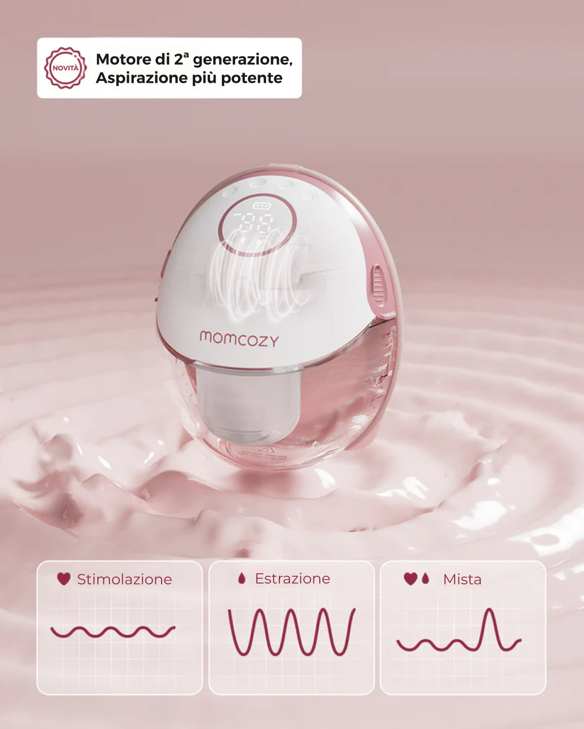 Momcozy Mobile Style™ M6 Tiralatte Sottile a Mani Libere