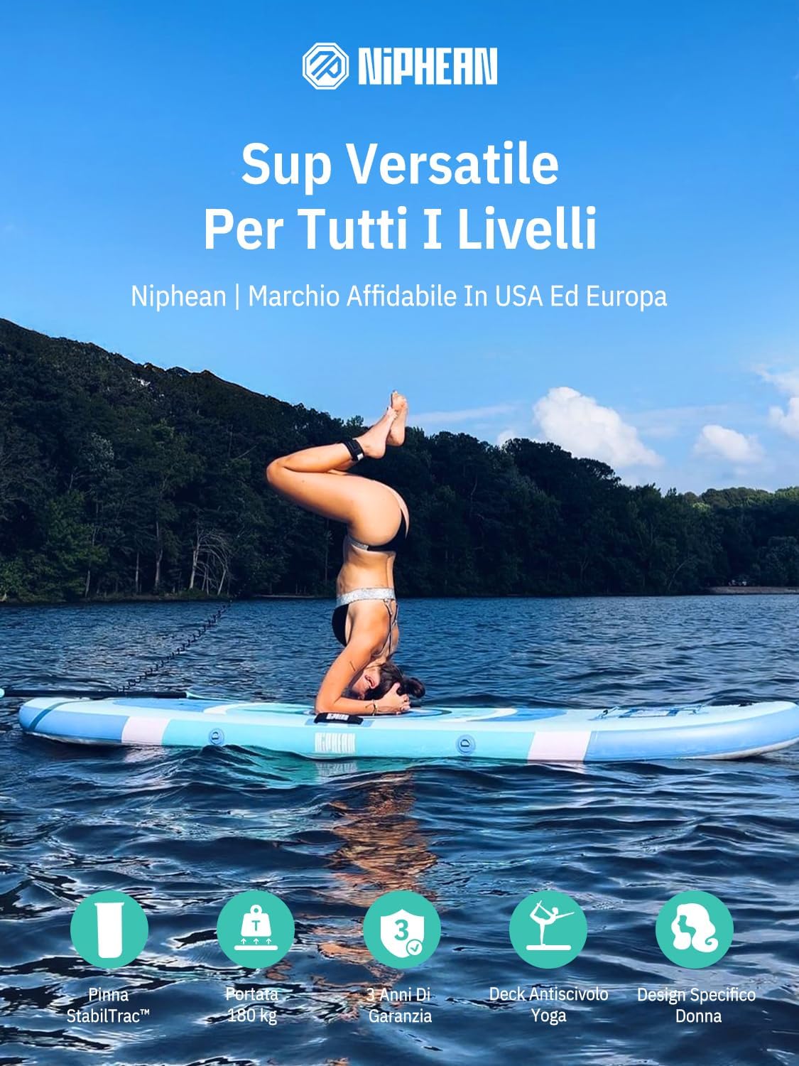 Niphean Tavola SUP Gonfiabile con Accessori