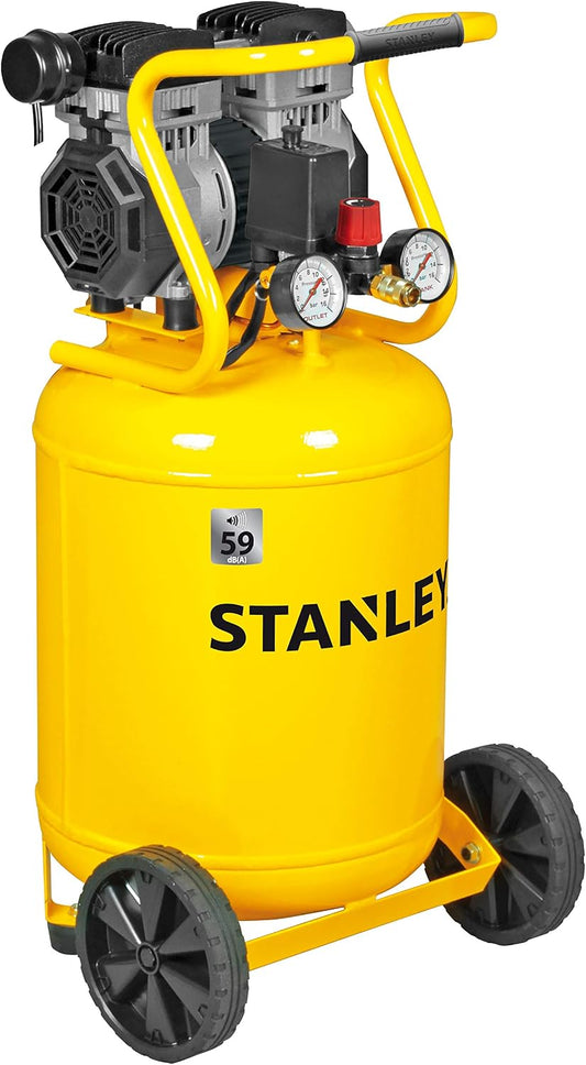 STANLEY Siltek Compressore Silenzioso Verticale 1.3HP 50L