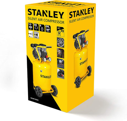 STANLEY Siltek Compressore Silenzioso Verticale 1.3HP 50L