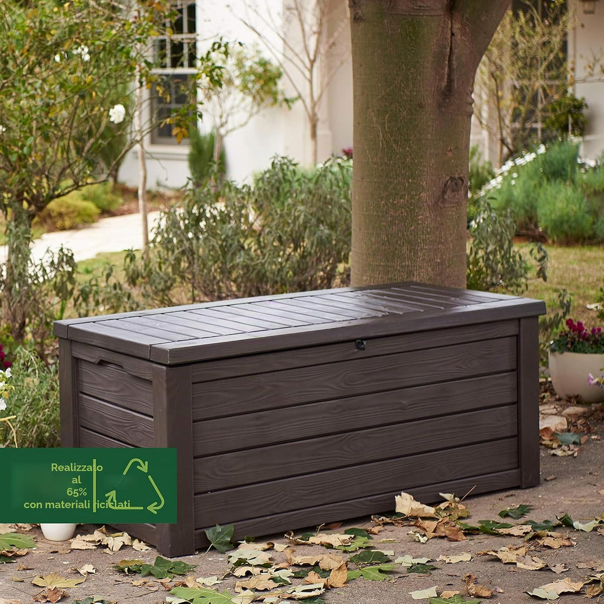 Keter Westwood Baule da Giardino Effetto Legno 570L