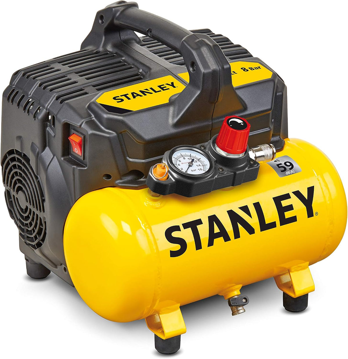 STANLEY Compressore d'Aria Portatile DST100/8/6 Silenzioso 6L