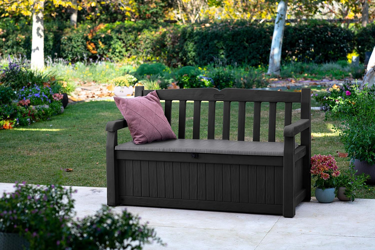 Keter Eden Panca Contenitore da Giardino 265L Grigio