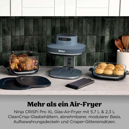 Ninja CRISPi PRO AS101EUCY Friggitrice ad Aria in Vetro 5,7 L
