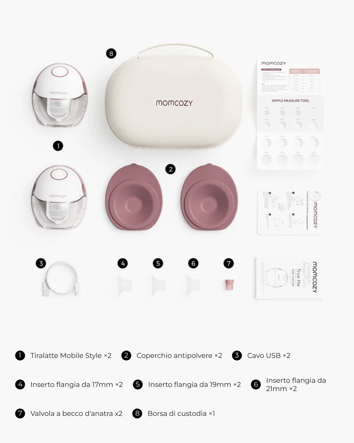 Momcozy Mobile Style™ M6 Tiralatte Sottile a Mani Libere