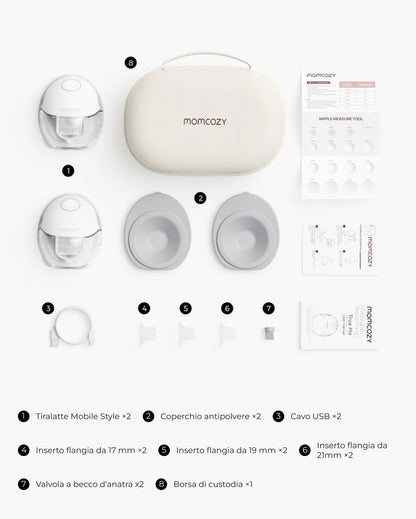Momcozy Mobile Style™ M6 Tiralatte Sottile a Mani Libere