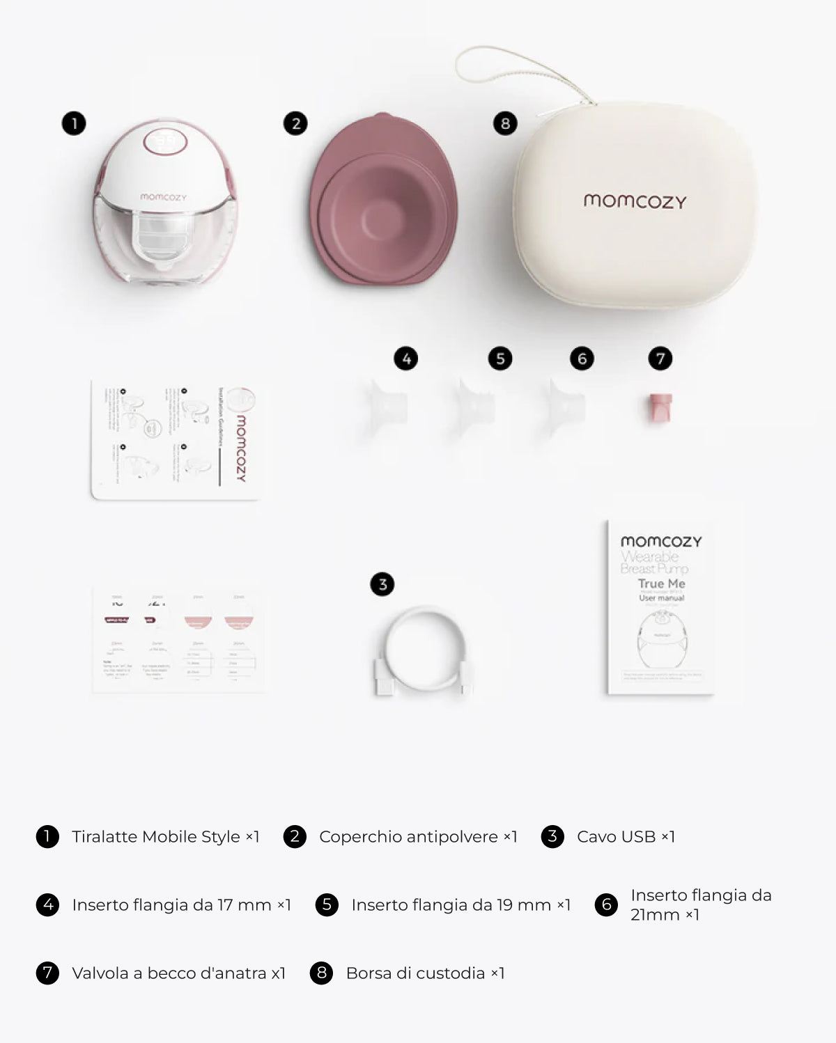 Momcozy Mobile Style™ M6 Tiralatte Sottile a Mani Libere