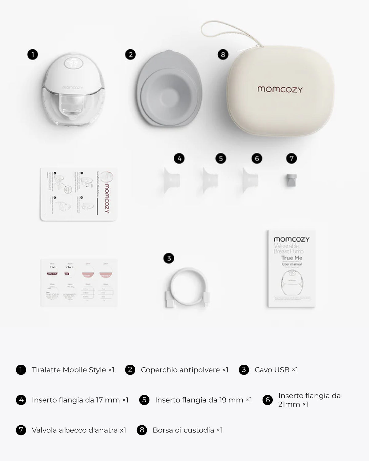 Momcozy Mobile Style™ M6 Tiralatte Sottile a Mani Libere